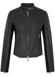 Free People Max Faux Leather Jacket - Black - S (UK 8-10 / S) S (UK 8-10 / S)