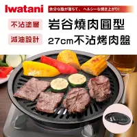 在飛比找Yahoo奇摩購物中心優惠-【Iwatani岩谷】日本燒肉不沾烤肉盤-27cm-小-圓型