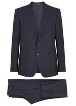 Dolce & Gabbana Martini-fit Checked Wool Suit - Navy - 50 (IT50 / L) 50 (IT50 / L)