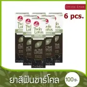 Twin LotusHerbaliste Active Charcoal Toothpaste Problem Bad Breath 6 Packs