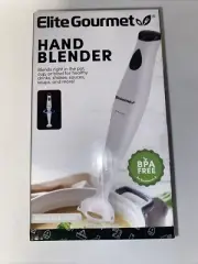 Elite Gourmet Immersion Hand Blender Stick, Mixer, Chopper, 150 Watts