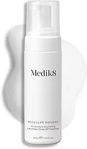 Medik8 Micellar Mousse - Purifying & Nourishing Effortless Rinse-Off Cleanser - Removes Impurities, Makeup & Sunscreen - 150ml