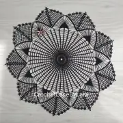 Black crochet doily, home decor, Halloween crochet doily, Halloween spiderweb