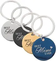 WOONEKY 4Pcs Round Shaped Stainless Steel Pet Id Tags Lost Dog Collar Name Plates for Cats Puppies Name Symbol Birthday Lightweight Comfortable for Pets