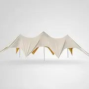 JYHCD Easy Pop Up Party Tent Canopy, Large Waterproof Camping Tarp, Multifunctional Outdoor Camping Traveling Awning, Portable Canvas Tents for Events, Parties, Beach,D,20 × 8.6 × 4.5m
