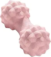 TENOL Double Lacrosse Massage Ball Massage Roller Ball Washable Spiky Massage Ball Massage Tool for Waist Neck Feet Exercise Indoor Fitness, Pink