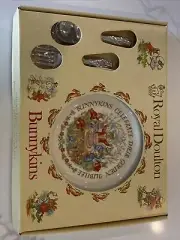 Royal Doulton Bunnykins Childs 3 Piece Set Plate Spoon Fork Fine Bone China 1984