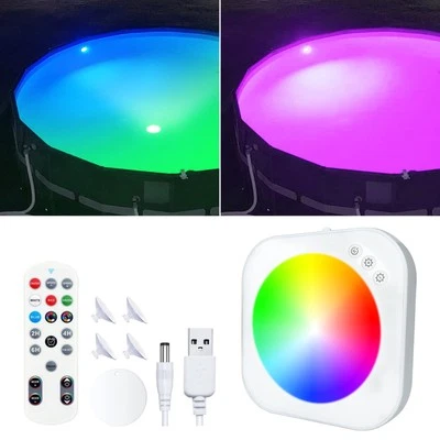 Rechargeable Submersible Pool Lights with Remote, Led Pool Light for Inground...