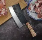 Butcher Knife Forged Steel Wood Handle Chef Slicing Cleaver Chop Cut Bone Ribs L