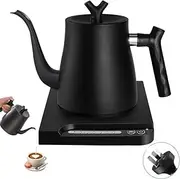 Electric Kettle, 1000ml Electric Gooseneck Kettle, Smart ElectricKettle Hand Brew Coffee Pot with 7 Temperature Control Presets, Stainless Steel Long Mouth Kettle, Auto Shut Off,1000W Quick Heating