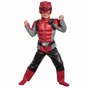 Red Ranger Muscle Saban's Power Rangers Beast Morphers Superhero Boys Costume S