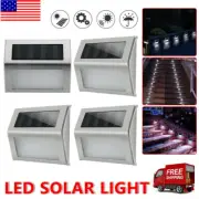 Solar 3 LED Deck Lights Outdoor Path Garden Step Stairs Fence Waterproof Lamp