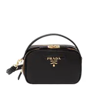 triangle-logo leather tote bag One size Black