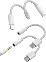 USB-C to 3.5mm Headphone Adapter for Apple iPhone 15 Pro Max Plus iPad Air Audio Cable Splitter (3Pack) DAC Type C Dongle AUX Jack Cord Connector Compatible for Samsung Galaxy S20 S21 S22 S23 S9 tp-