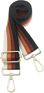chushui Replacement Purse Strap,Wide Adjustable Crossbody Straps for Handbags, Brown Stripe, 1.5 inch