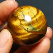 TOP 69G 36MM Natural Tiger eye Crystal Sphere Ball 2673+