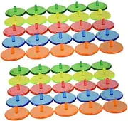 BRIGHTFUFU Golf Ball Marker Tools 100pcs Plastic Ball Markers for Golf Putting Safe Practical Design Random