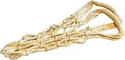 Perfk Macrame Cup Holder Handcrafted Woven Rope Drink Carrier for Outdoor Activities, Cream Yellow