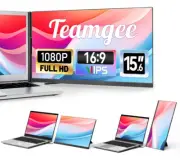 15.6" Laptop Screen Extender, Slim & Lightweight Portable Monitor for Laptop, Fu