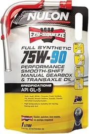 Nulon 1L Ezy-Squeeze Full Synthetic 75W-90 Performance Smooth Shift Manual Gearbox and Transaxle Oil SYN75W90 API GL-5