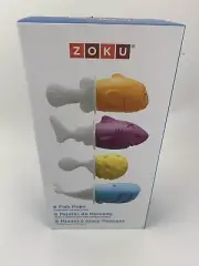 Zoku Ice Pop 6 Fish Pops Set of Ice Pop Molds BPA Free New In Box