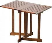 Solid Wood Folding Dining Table for Family Bedroom Kitchen with Thickened Tabletop Space Saving Floor Standing Design Convenient Storage and Easy to Fold