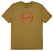 BRIXTON Men's S/S T-Shirt ORVILLE - Dusty Olive - Small - NWT