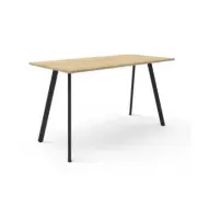 Perpetuity High Bar Table 1800Mm W X 750Mm D X 1050Mm H N Oak Black
