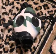 TAN AND ARMY GREEN BIOHAZARD MASK PROP COSTUME