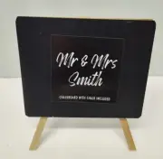 10 Pack Chalkboard Easel Stand with Chalk included size Is 5.5”x4.5” Home Decor