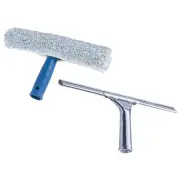 Cleaning Kit Professional Grade Steel Window Squeegee Rubber Straight Blade New