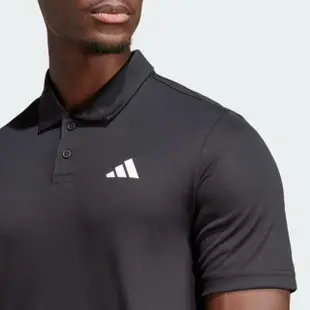 【adidas 愛迪達】上衣 男款 短袖上衣 運動 網球 CLUB 3STR POLO 黑 HS3269