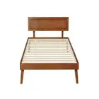 Artiss Bed Frame Single Size Base Walnut Splay pine wood Single Bed Frames