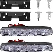 Aeipou 2Pcs High Power 6W 12V Xenon White COB LED DRL Daytime Running Lights Reversing Light Car Lights for Cars SUVs Sedans Coupes Waterproof Slim DRL Lamp 6000K Daylight