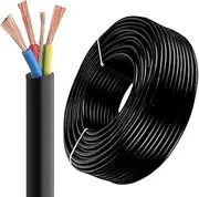 3 Core 0.75-2.5mm² RVV CCC Certification Flexible Power Cable Low Voltage Oxygen-Free Copper PVC Sheath for Industrial Machinery & Electronics(30ft,3C-0.75mm²)