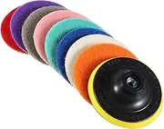 9 Pcs 4Inch 100mm Wet Dry Diamond Polishing Pad Set for Granite Concrete Stone Polishing, 50-3000 Grit