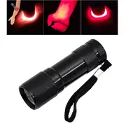 9 Led 670nm Red Beam Light Flashlight Against Deteriorating Eyesight Red Torchs