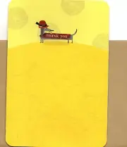 Thank You Made My Day Dachshund Doxie Dog Tail Wagging Hallmark Greeting Card