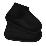 Black Waterproof Silicone Shoe Cover Protective Water Rubber Boot Overshoe L