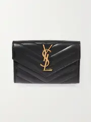 [SAINT LAURENT] SAINT LAURENT - Cassandre Small Matelassé Leather Wallet - Black - One size One size Black