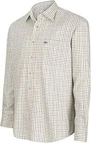 [Hoggs of Fife] Inverness Cotton Tattersall Shirt - Wine/Blue/Green