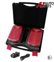 2X Led Battery Magnetic Wireless Rear Tail Stop N.Plate Trailer Dynamic Lights