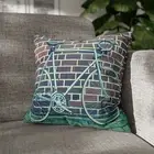CUSHION COVER PILLOW CASE|RETRO HIPSTER BICYCLE BIKE #1