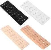 [FOMIYES] Women's Bra Extender Buckle Bra Back Extension Lingerie Extension Strap in Black White Light Skin Tone Golden Tone