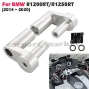 Silver Handlebar Riser Bar Raised Mount Clamp Fits BMW R1200RT R1250RT 2014-2023