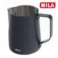 在飛比找momo購物網優惠-【MILA】刻度拉花杯-黑(600ml)
