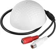 HiFi Audio Pickup Microphone,CCTV Surveillance Microphone 100m² Wide Range,Sound Monitor Pickup for CCTV/IP Camera/DVR/NVR,White