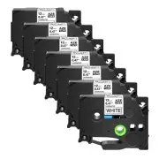 7PK 0.47" Label tape For Brother P-Touch PT-H110 TZe-231 TZ-231 Black on White