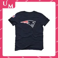 在飛比找蝦皮購物優惠-T 恤衫 NFL 新英格蘭愛國者隊標誌印花滌綸短袖上衣簡約夏