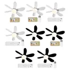 Ceiling Fan LED Light E27 Remote Control Quiet Ceiling Fan Lamp Socket Fan Light